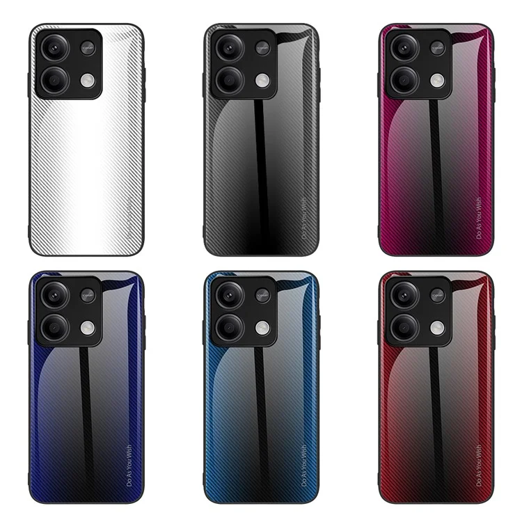 For Xiaomi Redmi Note 13 5G Case Tempered Glass Back Soft TPU Frame Phone Cover - Rose