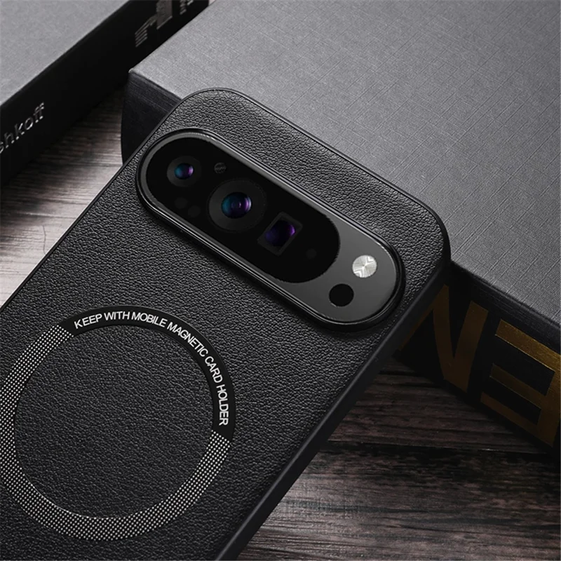 For Google Pixel 9 / Pixel 9 Pro Case PU Leather+TPU Back Cover Magnetic Case - Red