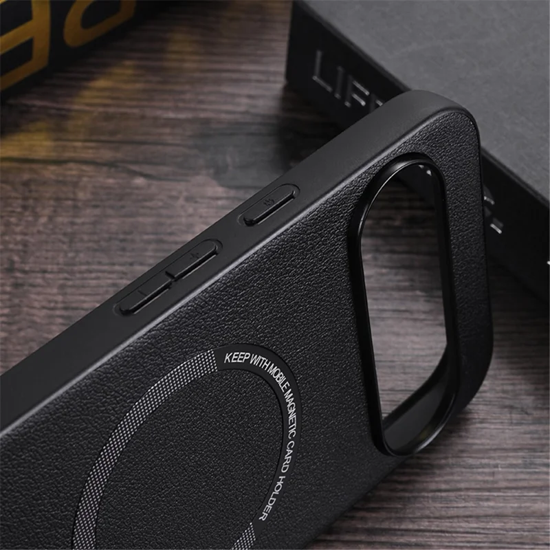 For Google Pixel 9 Pro XL Magnetic Case PU Leather+TPU Scratch-Resistant Back Cover - Black