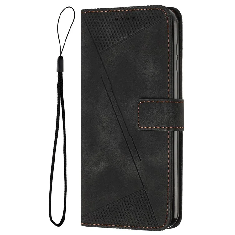 Für TECNO Pova 5 Pro 5G Wallet Phone Case Stand View Anti-Drop PU Leder Cover - Schwarz