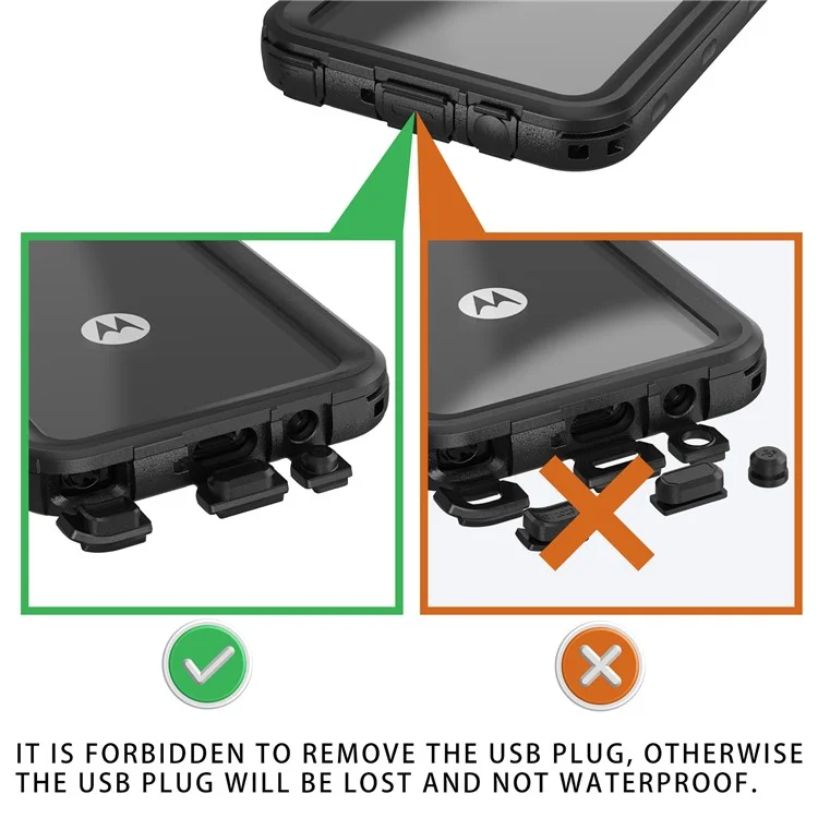 REDPEPPER Serie A per Motorola Moto G Stylus 5G (2023) Custodia per telefono impermeabile IP68 Copertura impermeabile per telefono