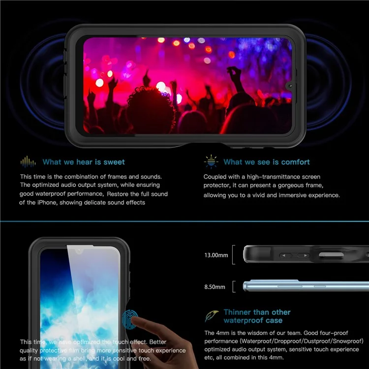 REDPEPPER Serie A para Samsung Galaxy A25 5G (Global) (161,0 x 76,5 x 8,3 mm) Carcasa antiimpactos con protector de pantalla incorporado Funda resistente al agua IP68 para teléfono