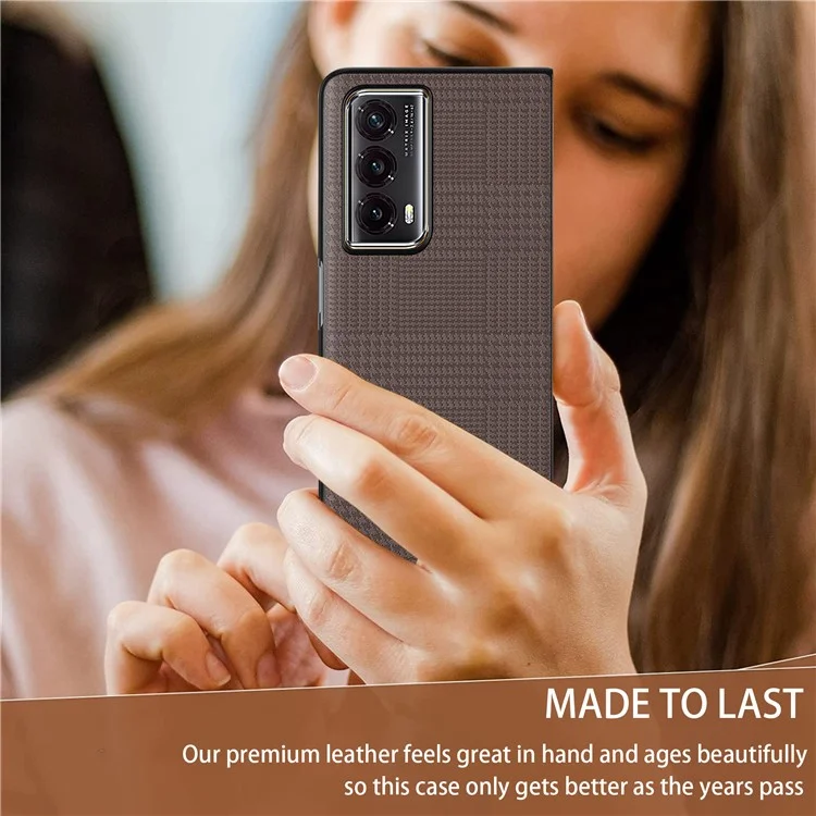 VILI TH Series per Honor Magic Vs2 5G Phone Cover Shockproof PU Leather Coated PC+TPU Case - Elephant Grey