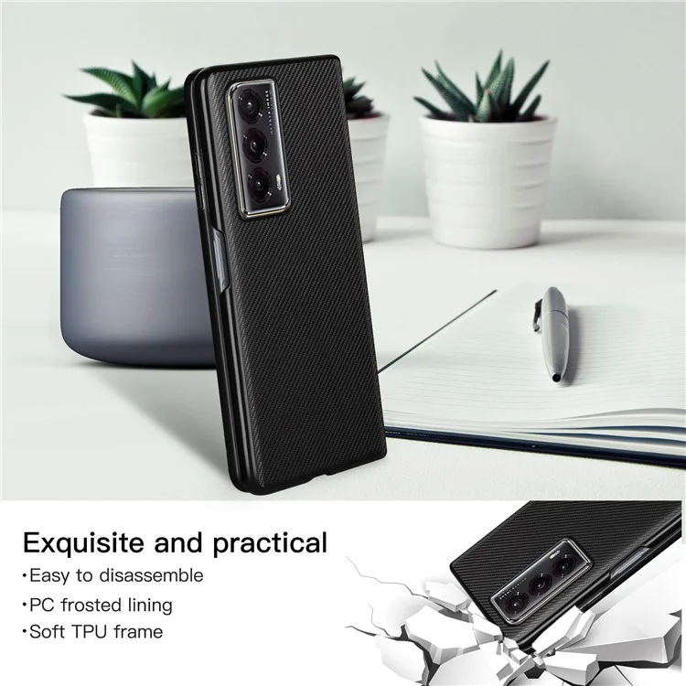 Étui en cuir VILI TC Series pour Honor Magic Vs2 5G Cell Phone - Noir
