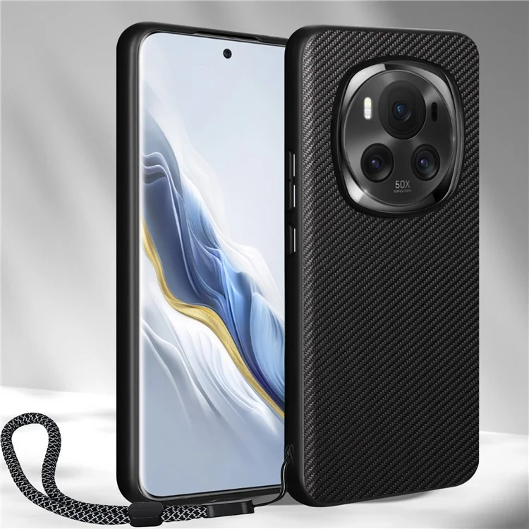 Étui VILI TC Series pour Honor Magic6 5G en cuir PU avec revêtement TPU et dragonne