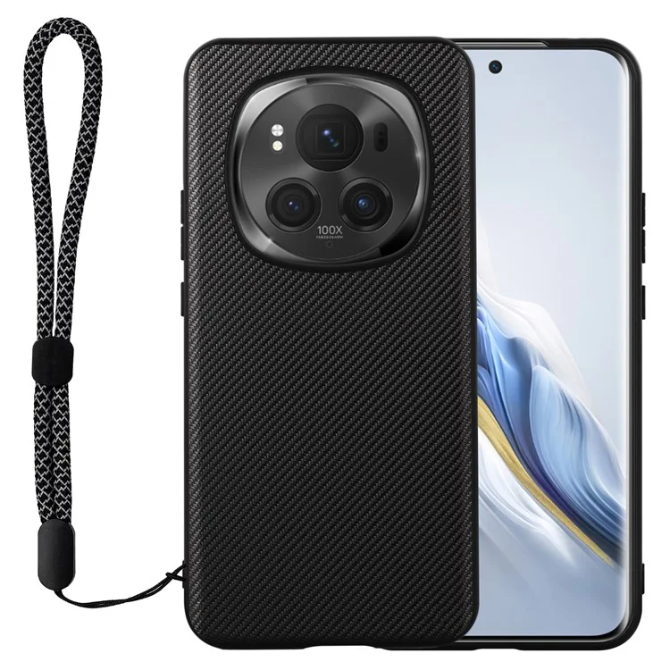 VILI TC Series für Honor Magic6 Pro 5G Slim Case PU-Leder + TPU Handyhülle mit Trageriemen
