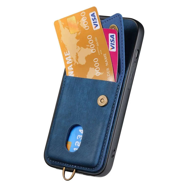 D1 Para Xiaomi Redmi Note 12 Pro 5G / 12 Pro Speed ​​5g / Poco X5 Pro 5G Case Kickstand Leather+TPU Telelo Cubierta - Azul
