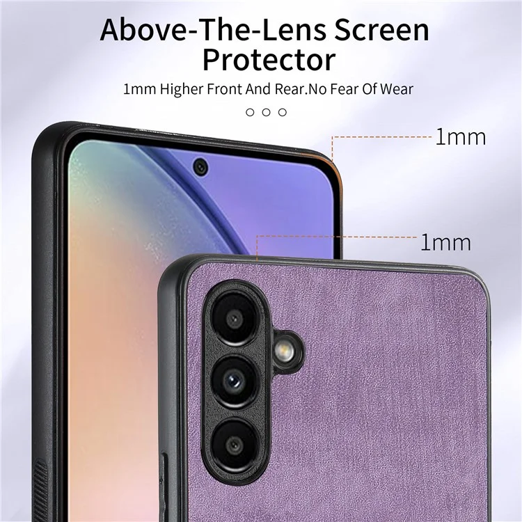 D1 per Samsung Galaxy A35 5G Custodia Retro in Pelle+TPU Cover Telefonica con Porta Carte - Rosa