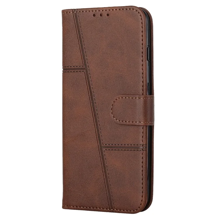 For Oppo Reno11 F 5G / F25 Pro 5G Case PU Leather Calf Texture Phone Cover with 3 Card Holder - Brown