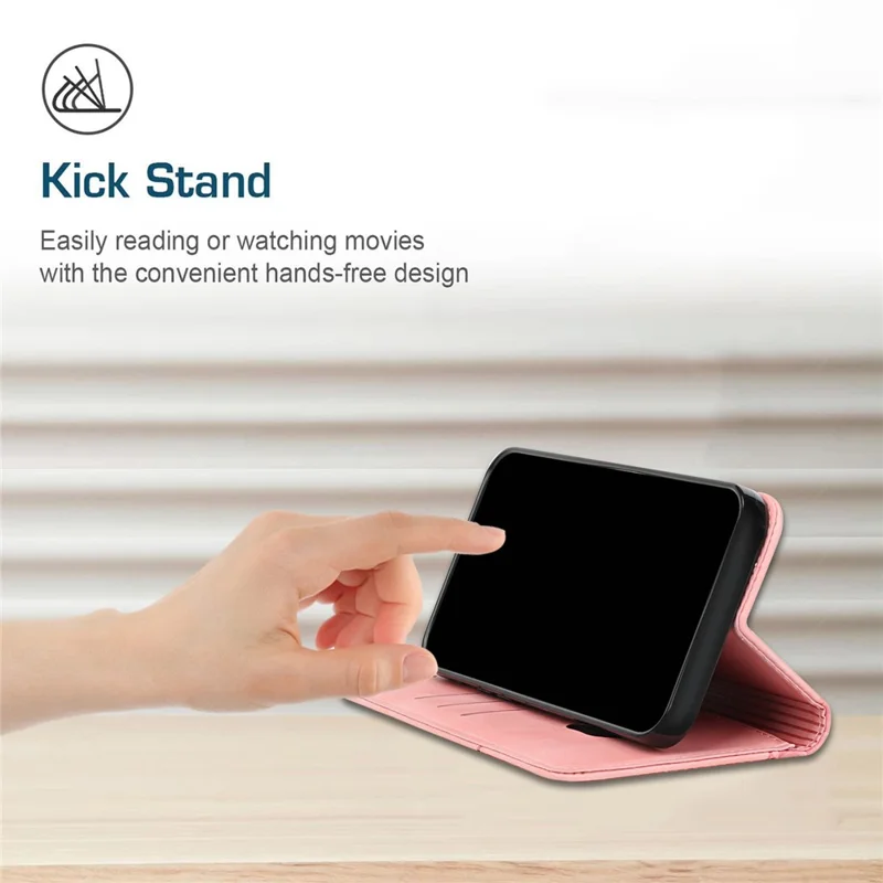 For Xiaomi Redmi A3 4G / Poco C61 4G Case Splicing Rhombus PU Leather Folio Stand View Phone Cover Skin-Touch - Rose Gold