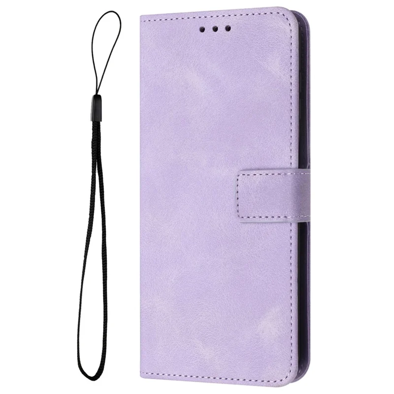 For Samsung Galaxy A24 4G (162.1 x 77.6 x 8.3mm) Case PU Leather Wallet Phone Cover Skin Touch Feeling - Purple
