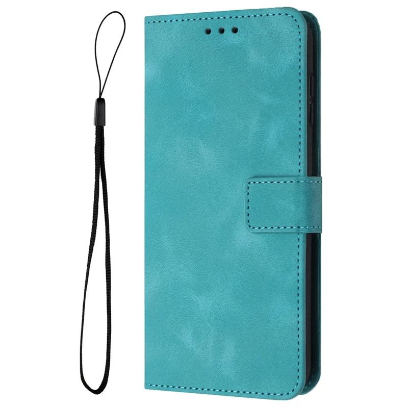 For Samsung Galaxy A34 5G Leather Case Solid Color Stand Wallet Cellphone Shell - Green