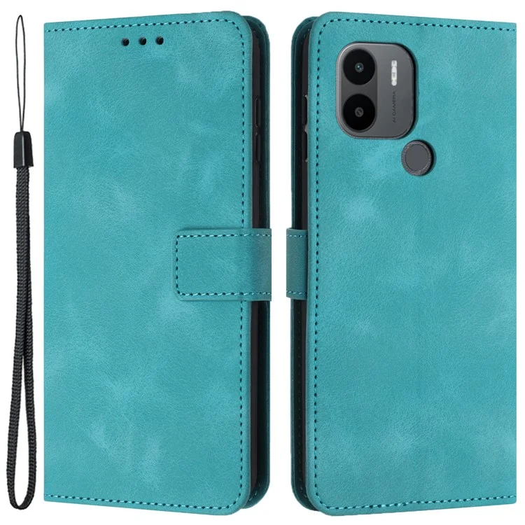 Pour Xiaomi Redmi A1+ 4G / A2+ 4G / Poco C50 4G Étui Peau Cuir Portefeuille Housse de Téléphone - Vert