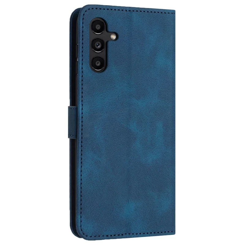 Para Samsung Galaxy A14 4G / 5G Case PU Leather Stand View Bookstyle Phone Cover - Azul