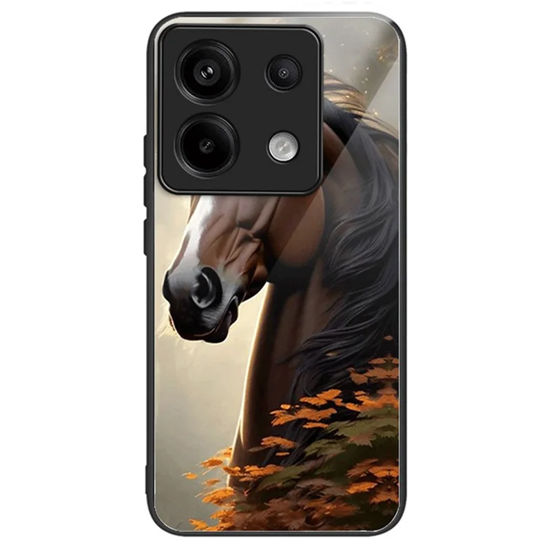 Pour Xiaomi Redmi Note 13 Pro 5G / Poco X6 5G Étui pour téléphone Impression sur motif Verre trempé+TPU+PC - Cheval