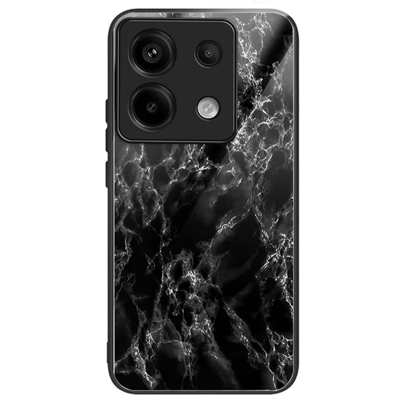 For Xiaomi Redmi Note 13 Pro 5G / Poco X6 5G Phone Case Pattern Printing Tempered Glass+TPU+PC Cover - Marble Texture