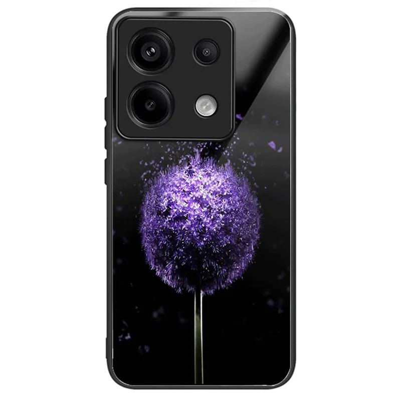 Para Xiaomi Redmi Note 13 Pro 5G / Poco X6 5G Funda de teléfono Impresión de patrones Vidrio templado+TPU+Cubierta de PC - Diente de león