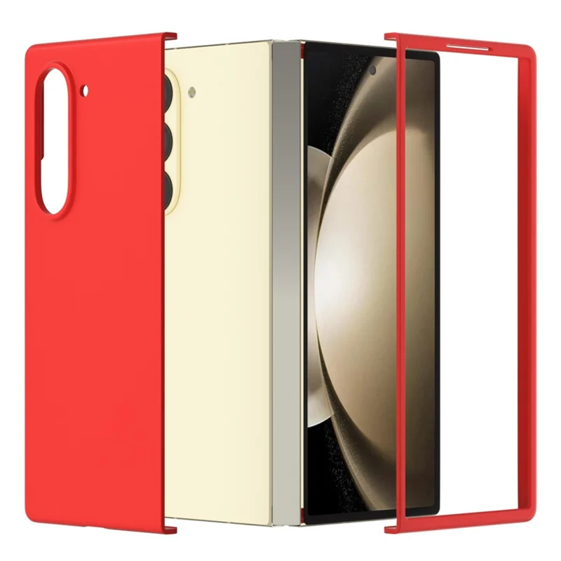 For Samsung Galaxy Z Fold6 5G PC Case Skin-touch Anti-scratch Folding Phone Cover - Red