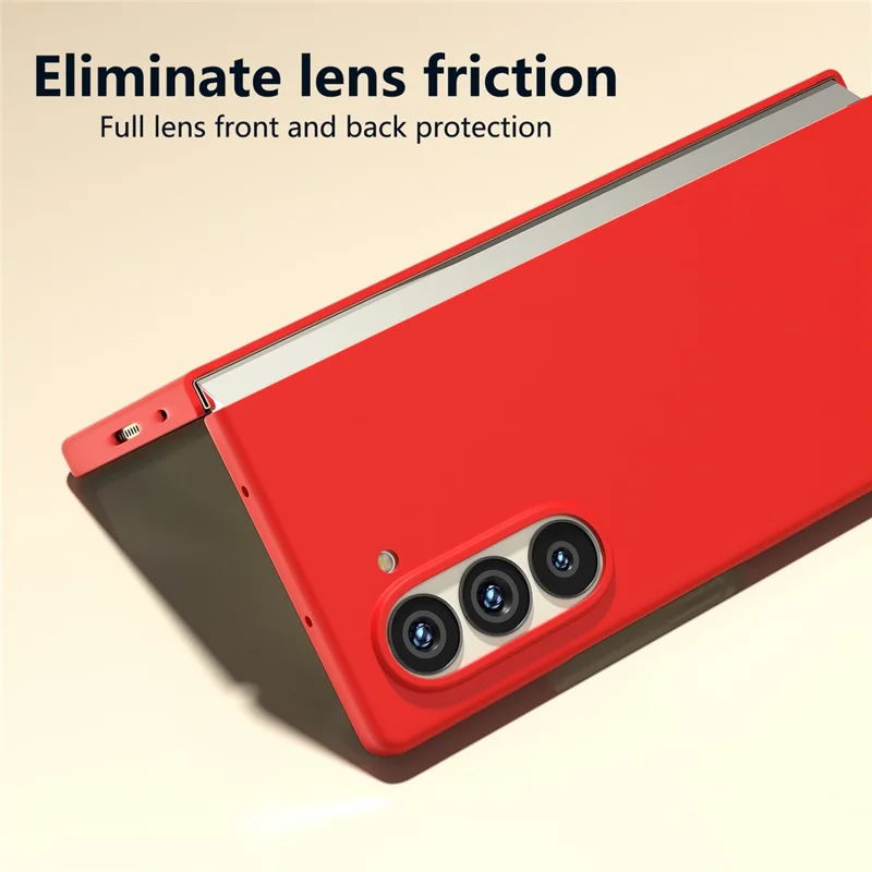 For Samsung Galaxy Z Fold6 5G PC Case Skin-touch Anti-scratch Folding Phone Cover - Red