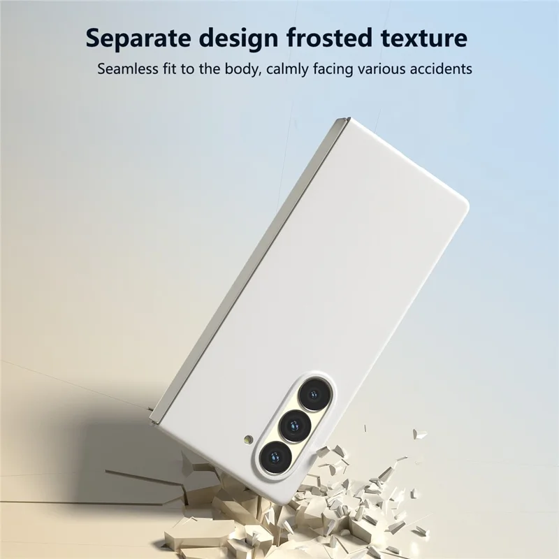 Für Samsung Galaxy Z Fold6 5G PC-Gehäuseskin-touch Anti-Kratzer Falt-Handyhülle - Weiß