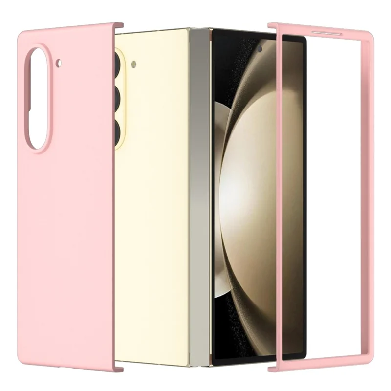 For Samsung Galaxy Z Fold6 5G PC Case Skin-touch Anti-scratch Folding Phone Cover - Pink