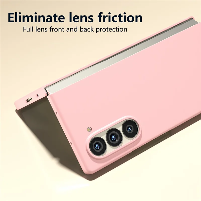 For Samsung Galaxy Z Fold6 5G PC Case Skin-touch Anti-scratch Folding Phone Cover - Pink
