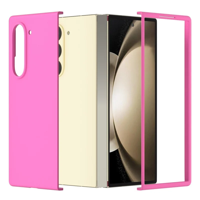 For Samsung Galaxy Z Fold6 5G PC Case Skin-touch Anti-scratch Folding Phone Cover - Rose