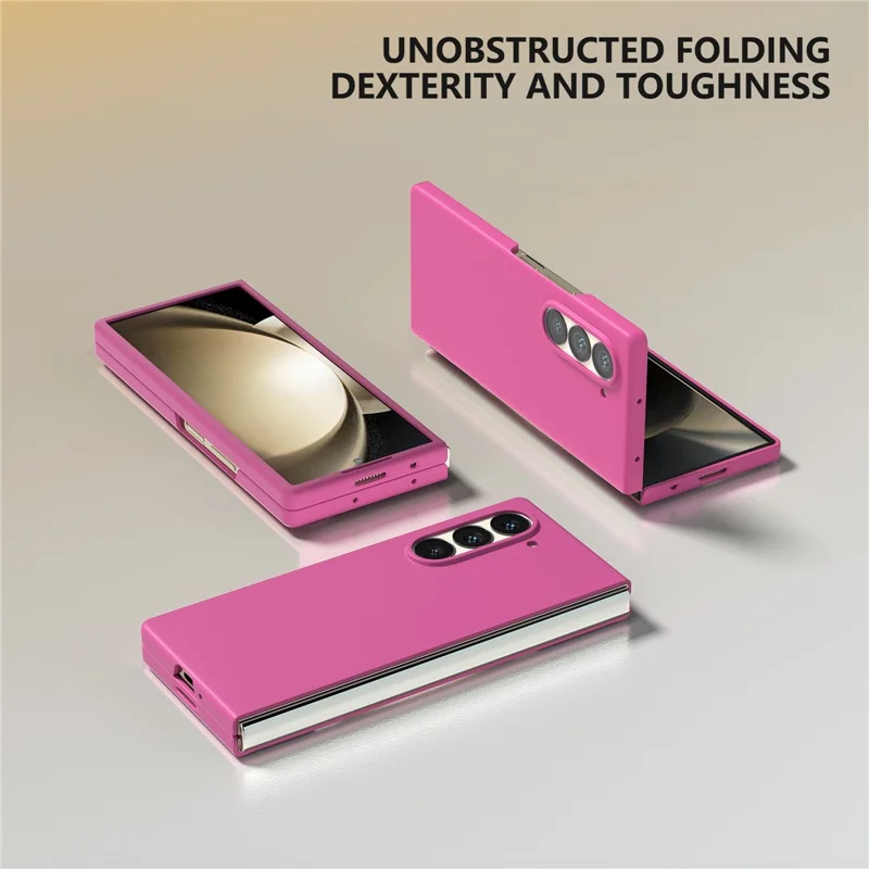 For Samsung Galaxy Z Fold6 5G PC Case Skin-touch Anti-scratch Folding Phone Cover - Rose