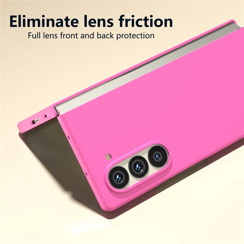 For Samsung Galaxy Z Fold6 5G PC Case Skin-touch Anti-scratch Folding Phone Cover - Rose