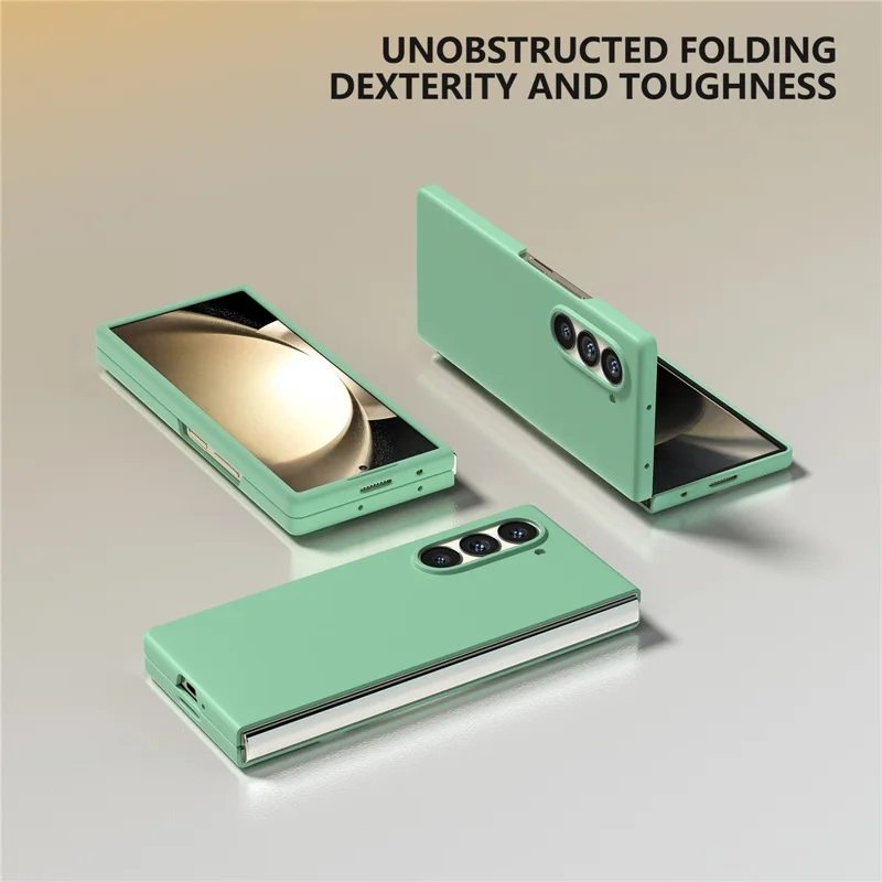 For Samsung Galaxy Z Fold6 5G PC Case Skin-touch Anti-scratch Folding Phone Cover - Light Green