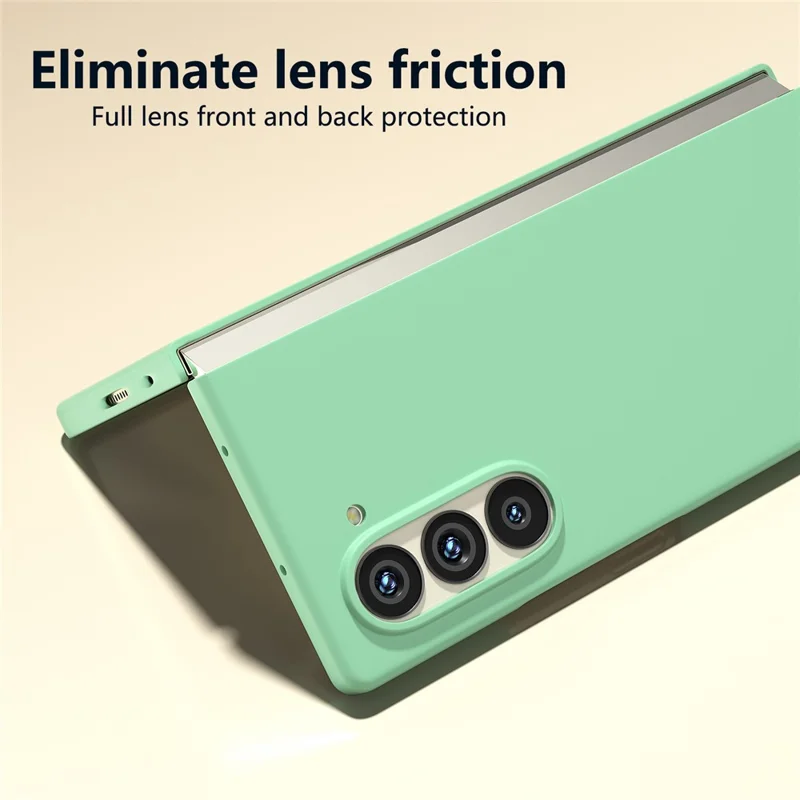 For Samsung Galaxy Z Fold6 5G PC Case Skin-touch Anti-scratch Folding Phone Cover - Light Green