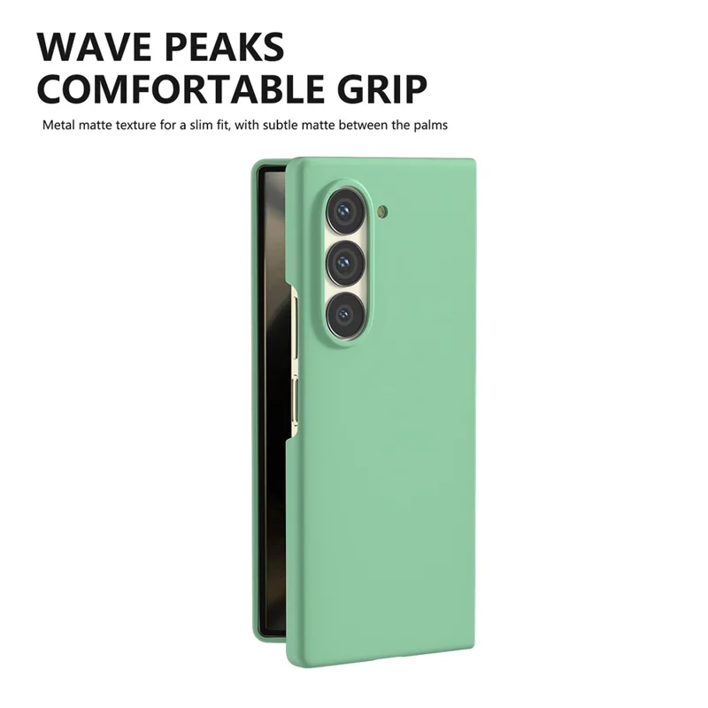 For Samsung Galaxy Z Fold6 5G PC Case Skin-touch Anti-scratch Folding Phone Cover - Light Green