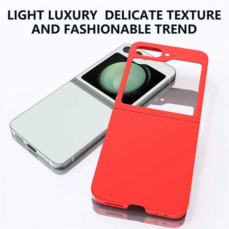 For Samsung Galaxy Z Flip7 FE 5G / Z Flip6 5G Case Skin-feel Hard PC Protective Phone Cover - Red