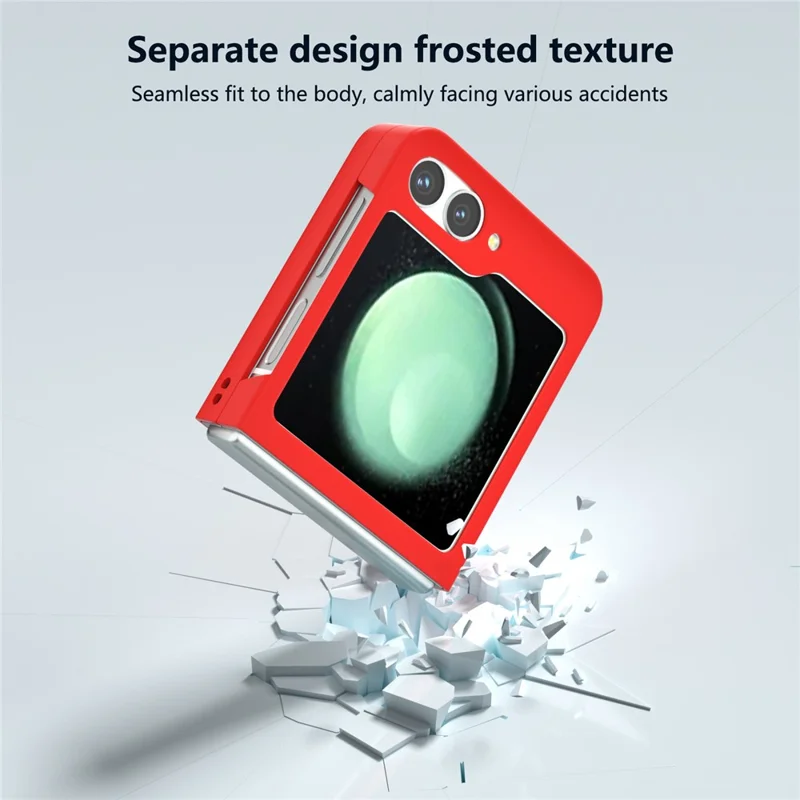 For Samsung Galaxy Z Flip7 FE 5G / Z Flip6 5G Case Skin-feel Hard PC Protective Phone Cover - Red