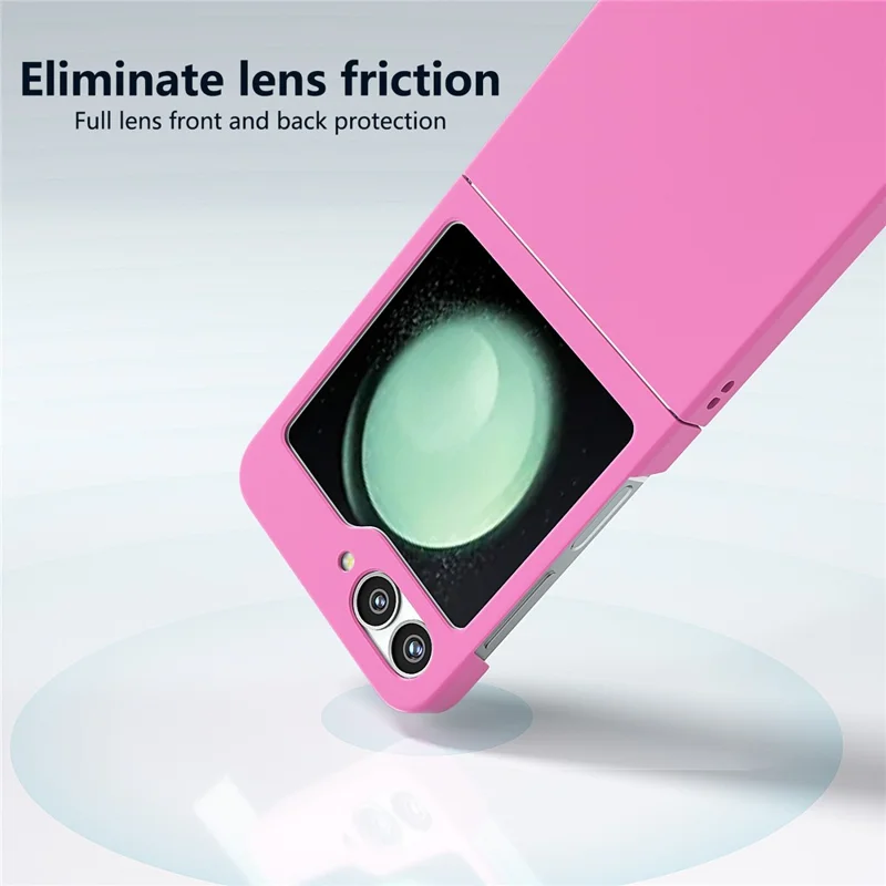 Para Samsung Galaxy Z Flip6 5G Capa Pele-toque Capa Protetora de PC Rígido - Rosa