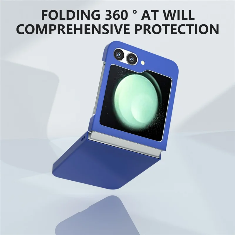 For Samsung Galaxy Z Flip7 FE 5G / Z Flip6 5G Case Skin-feel Hard PC Protective Phone Cover - Blue