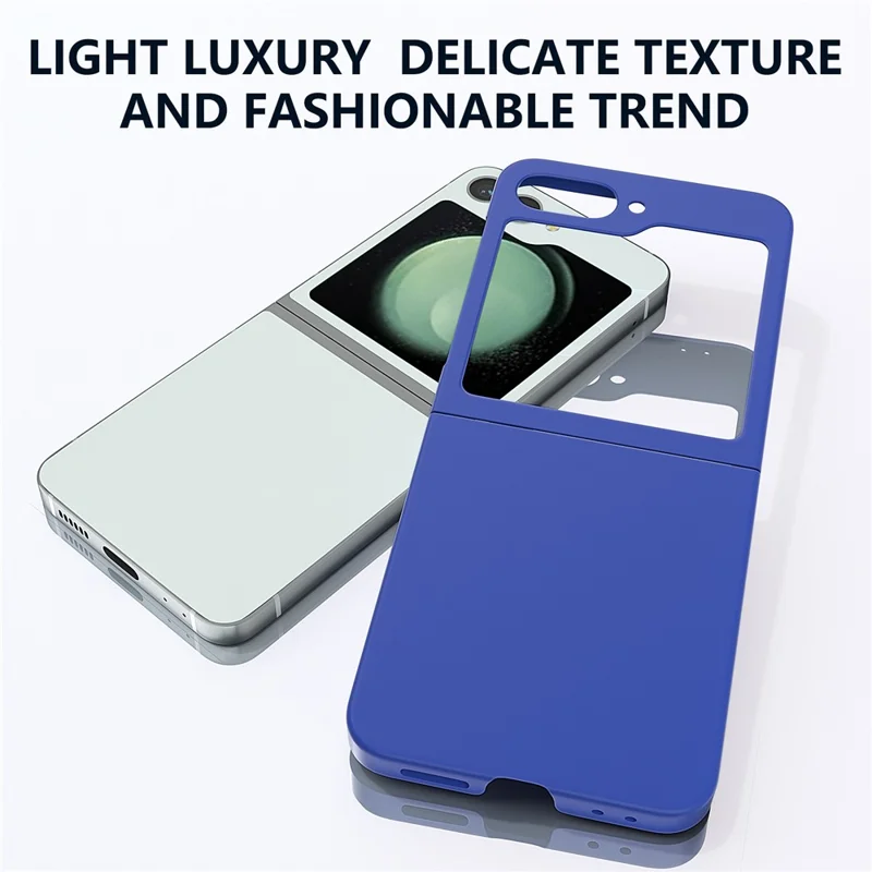 For Samsung Galaxy Z Flip7 FE 5G / Z Flip6 5G Case Skin-feel Hard PC Protective Phone Cover - Blue