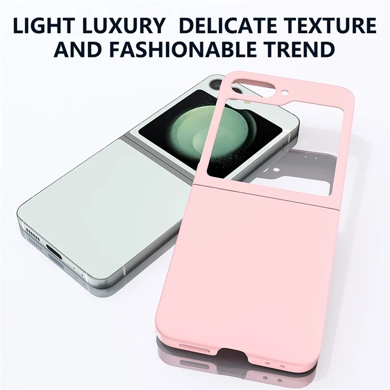 For Samsung Galaxy Z Flip7 FE 5G / Z Flip6 5G Case Skin-feel Hard PC Protective Phone Cover - Pink