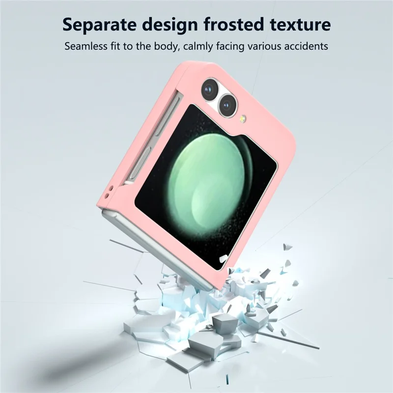 For Samsung Galaxy Z Flip7 FE 5G / Z Flip6 5G Case Skin-feel Hard PC Protective Phone Cover - Pink