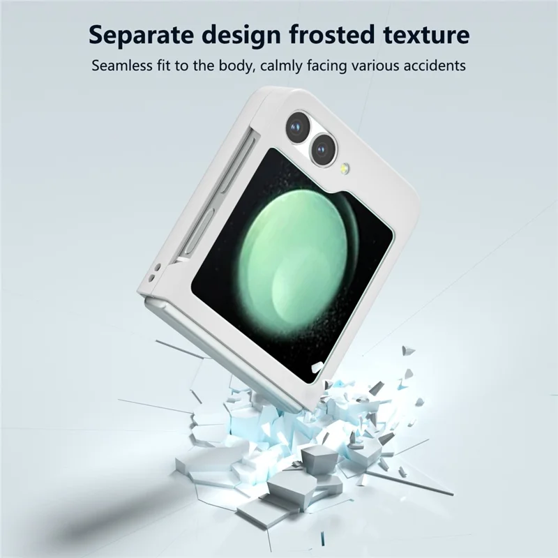 Para Samsung Galaxy Z Flip6 5G Funda Piel-sentir PC Duro Protector Móvil Cubierta - Blanco