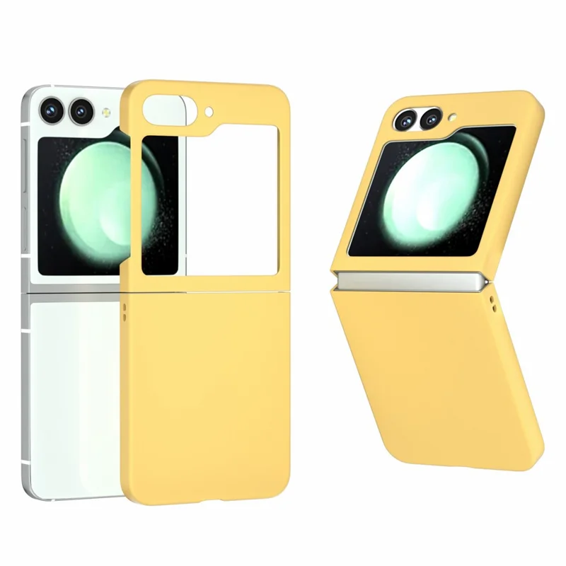 For Samsung Galaxy Z Flip7 FE 5G / Z Flip6 5G Case Skin-feel Hard PC Protective Phone Cover - Yellow