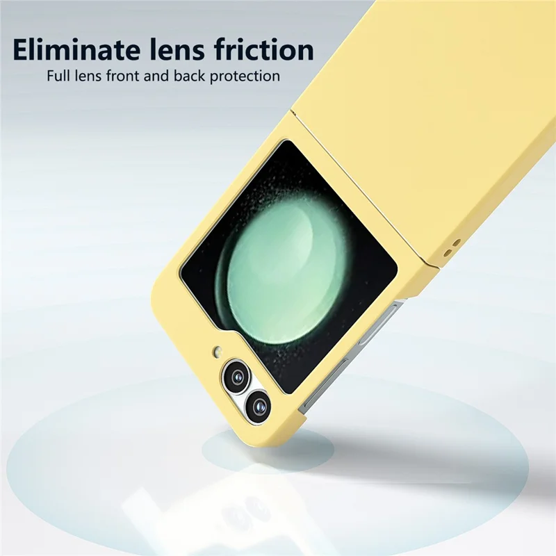 For Samsung Galaxy Z Flip7 FE 5G / Z Flip6 5G Case Skin-feel Hard PC Protective Phone Cover - Yellow