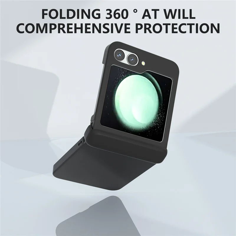 Per Samsung Galaxy Z Flip6 5G Case Skin-touch PC Phone Cover con protezione cerniera - Nero