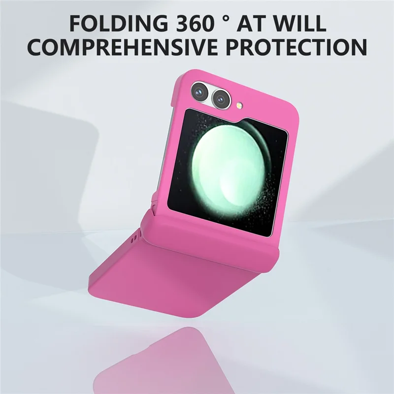 For Samsung Galaxy Z Flip7 FE 5G / Z Flip6 5G Case Skin-touch PC Phone Cover with Hinge Protection - Rose