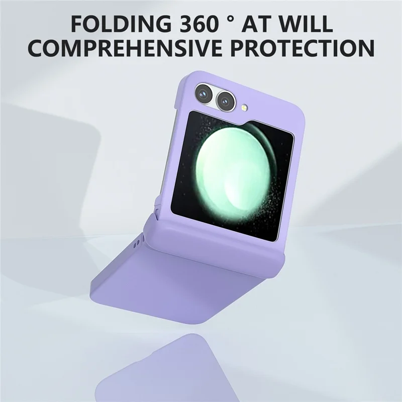 Für Samsung Galaxy Z Flip6 5G Case Skin-touch PC-Handyhülle mit Scharnierschutz - Lila
