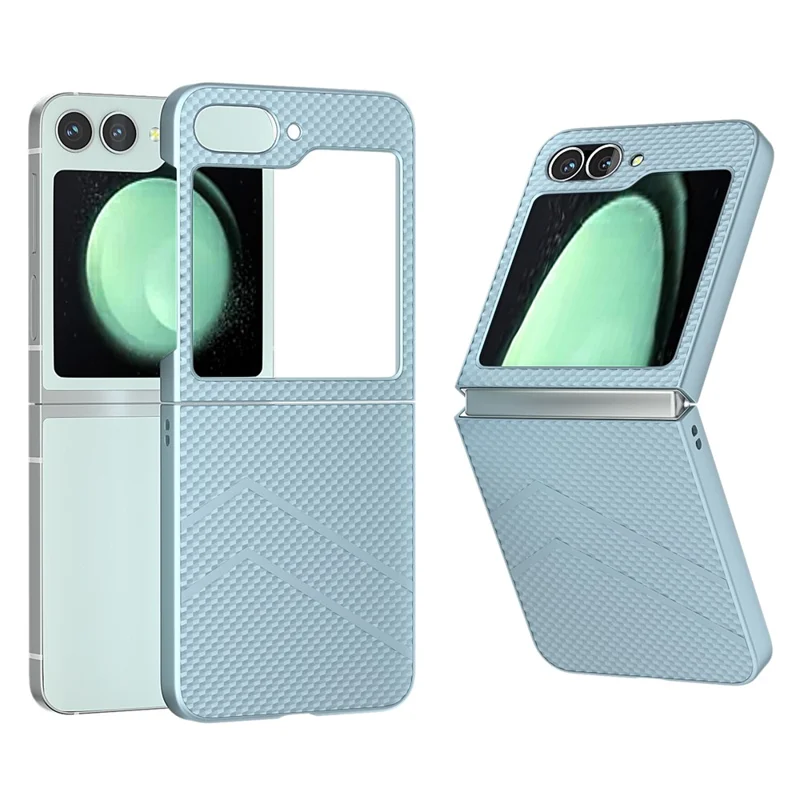 Per Samsung Galaxy Z Flip6 5G Case Hard PC Matte Folding Phone Cover - Blu