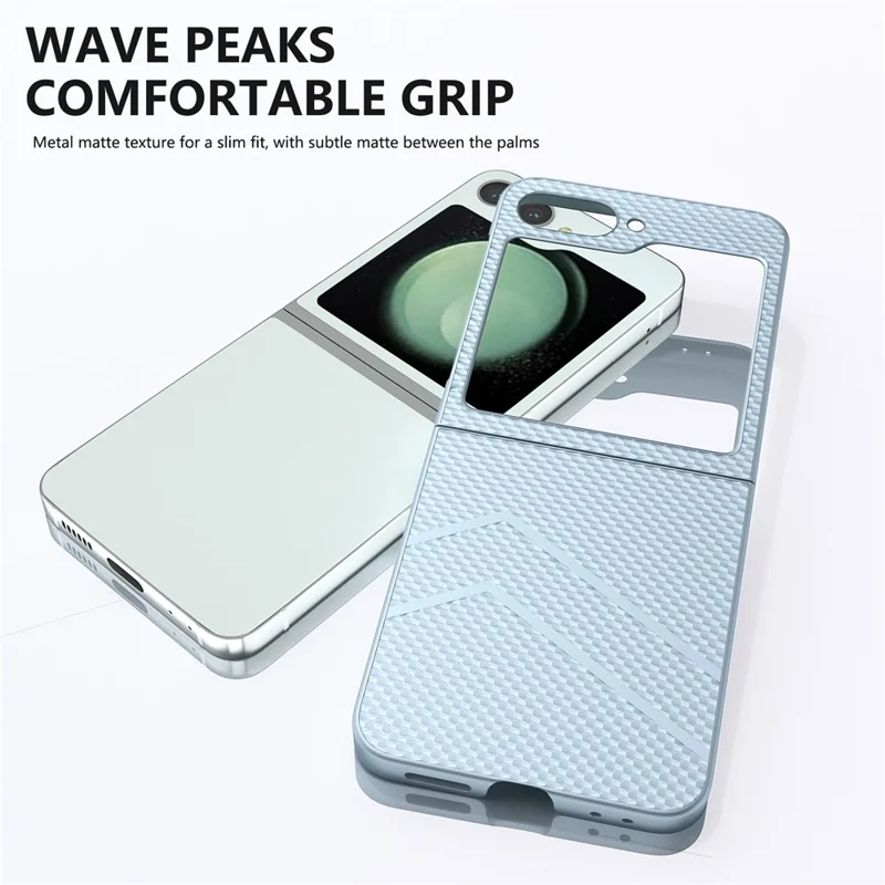 Per Samsung Galaxy Z Flip6 5G Case Hard PC Matte Folding Phone Cover - Blu