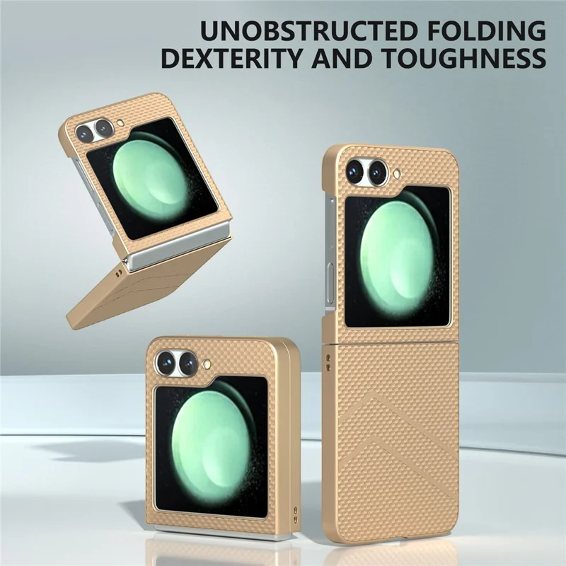 Para Samsung Galaxy Z Flip6 5G Funda Dura de PC Mate Cubierta de Teléfono Plegable - Oro