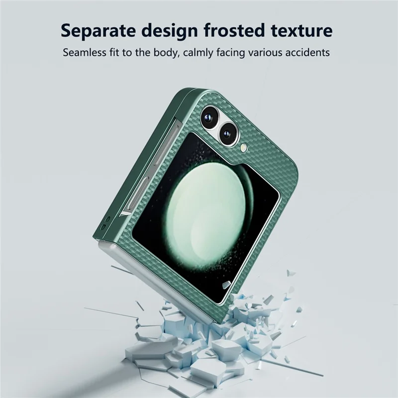 For Samsung Galaxy Z Flip7 FE 5G / Z Flip6 5G Case Hard PC Matte Folding Phone Cover - Dark Green