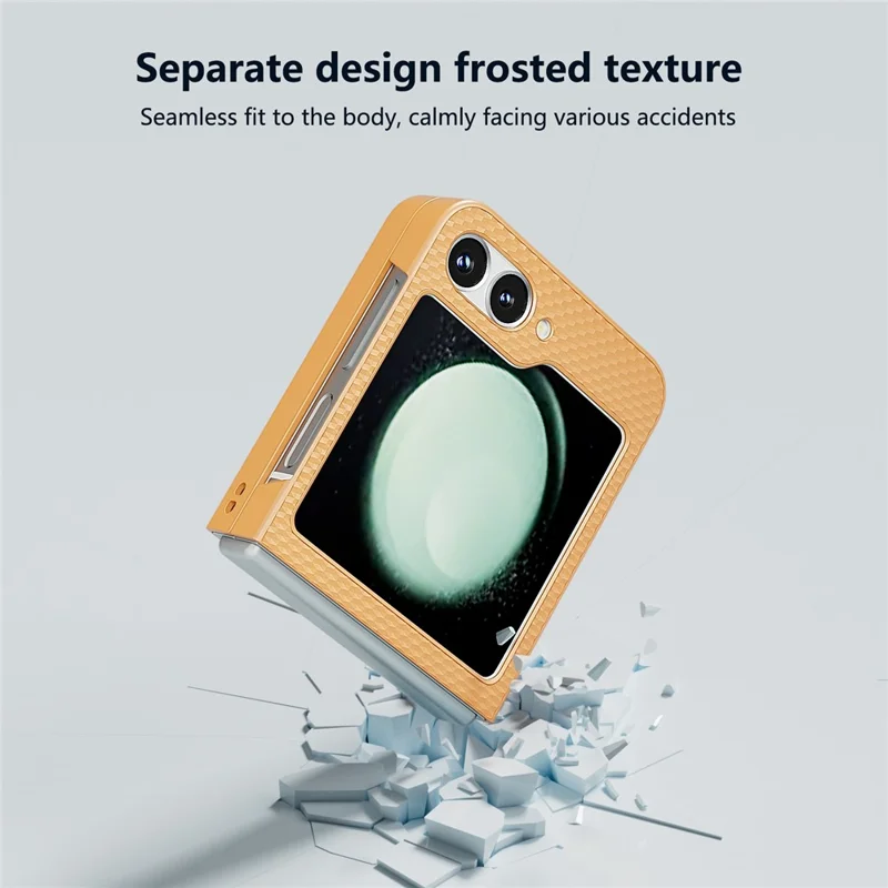 For Samsung Galaxy Z Flip7 FE 5G / Z Flip6 5G Case Hard PC Matte Folding Phone Cover - Orange